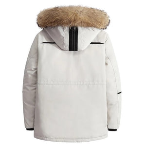 Extreme Warm Real Fur Collar Casual Waterproof Parka Down Jacket, -30'C / -22'F