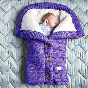 Unisex Infant Swaddle Blankets | Knit Baby Stroller Wraps