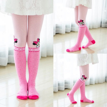 Cartoon Cotton Tights Pantyhose For Baby Girls Suitable for 2-10Y