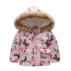 Winter Jacket For Girls Hooded, Faux Fur