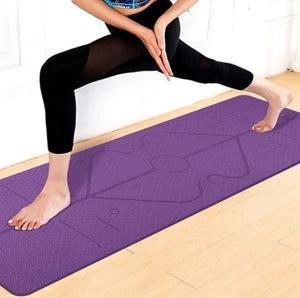 Yoga Mat with Position Line Non Slip 0.23''