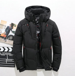 High Quality Thick Warm Hooded Duck Down Parka With Many Pockets