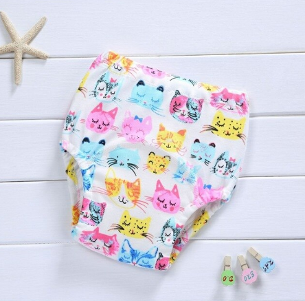 Absorbent Cotton Baby Panties, Washable, Reusable