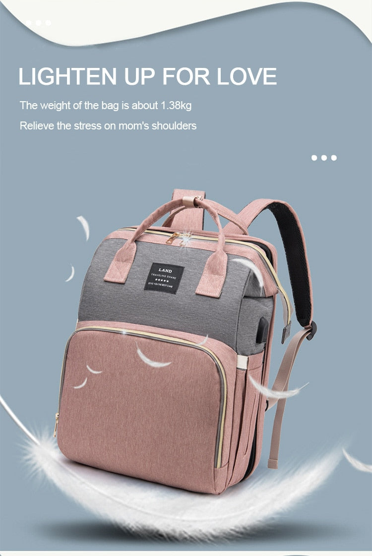 only 3 lbs lightweight Diaper Bag Backpack