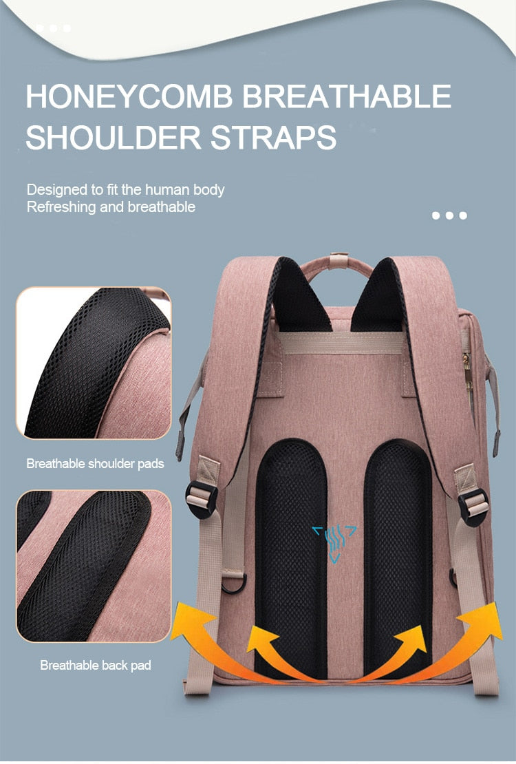 ergonomic design diaper bag backpack to ease your mommy back