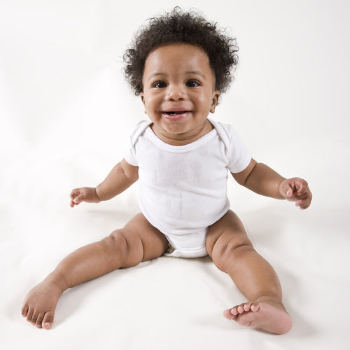 short sleeve on a cute afro american baby boy
