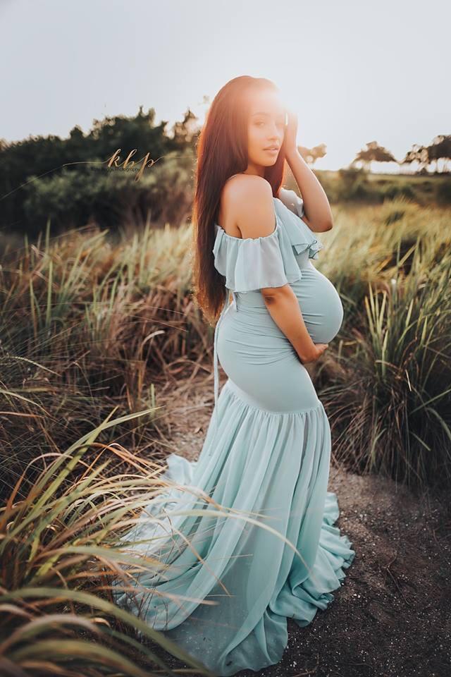 maternity photoshoot gown