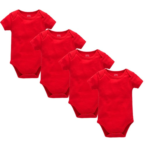Cotton Baby Bodysuits, 4 Pack