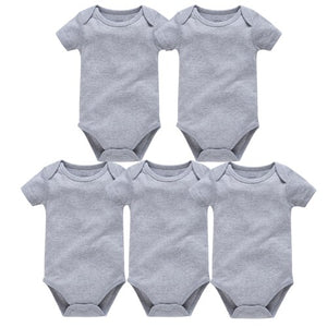 Cotton Baby Bodysuits, 5 Pack
