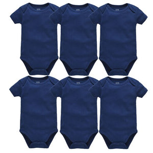 Cotton Baby Bodysuits, 6 Pack