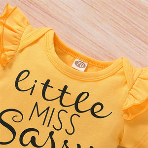 Baby Girl Suit Sunflower Print