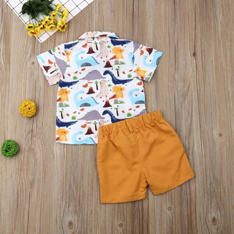 Toddler Boy Summer Outfit Dinosaur