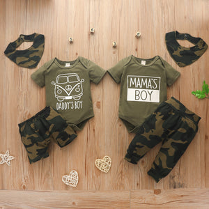 Army Green Baby Boy Summer Set