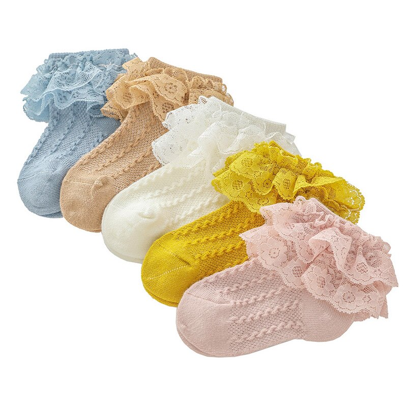 Baby Girl Socks for Summer, 5 Pack