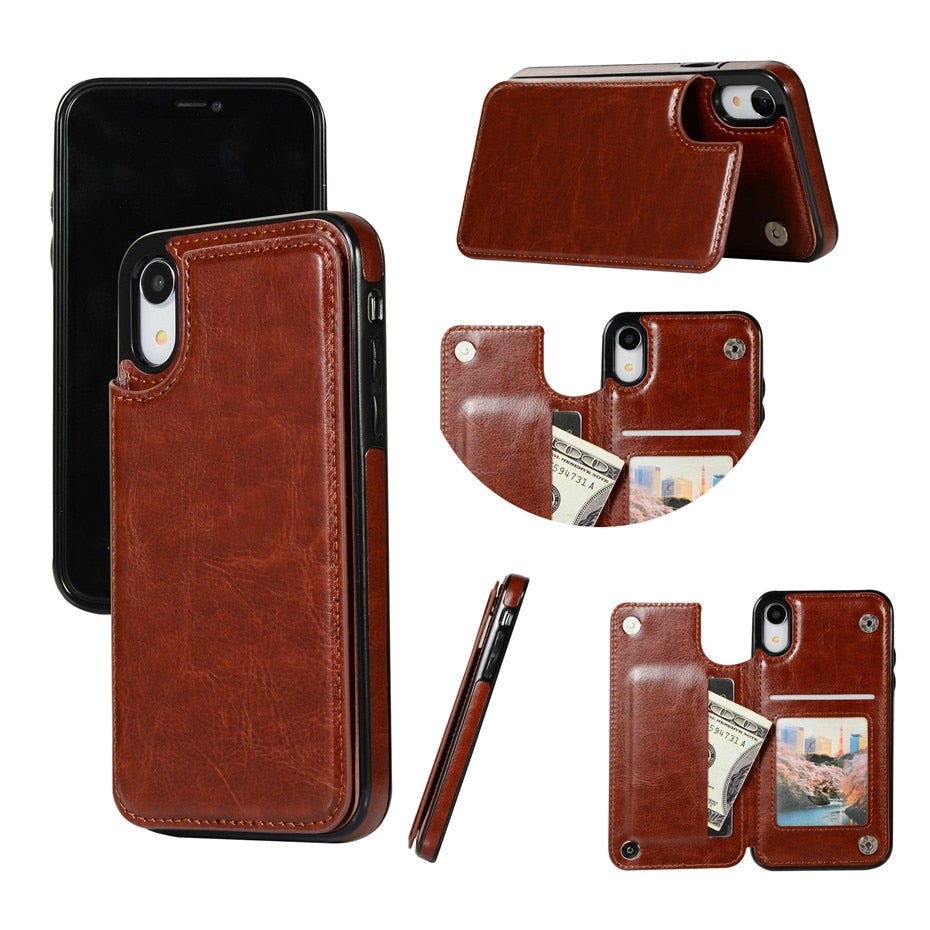 iphone 8 cardholder cases brown