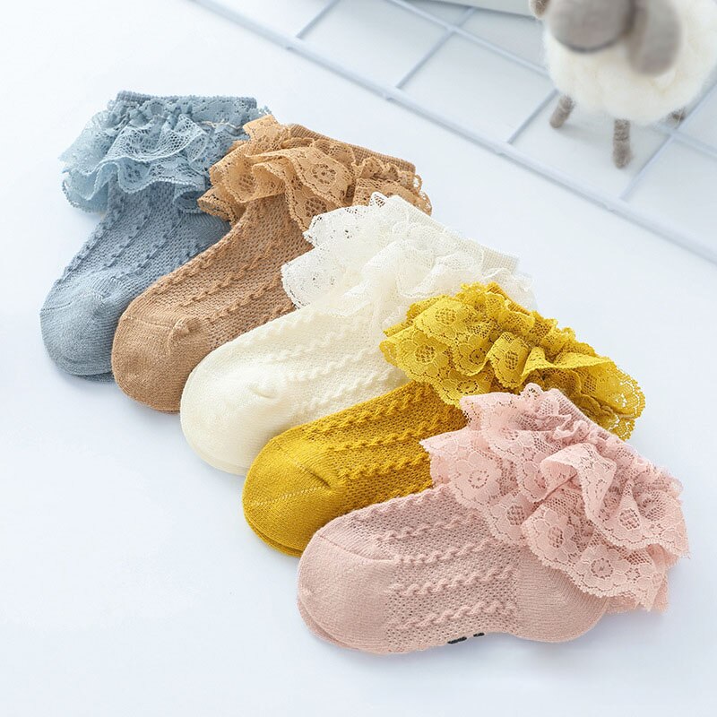 Baby Girl Socks for Summer, 5 Pack