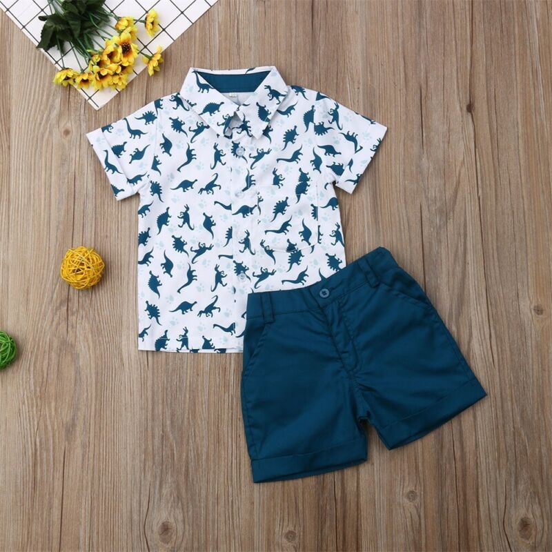 Boy Summer Clothes Dino Print