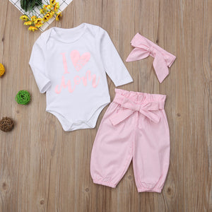 Baby Girl Suit with Letter Print