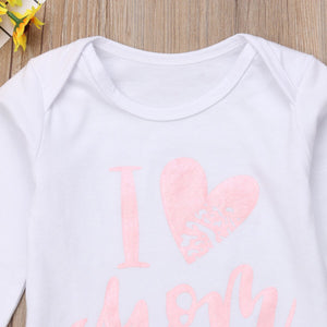 Baby Girl Suit with Letter Print