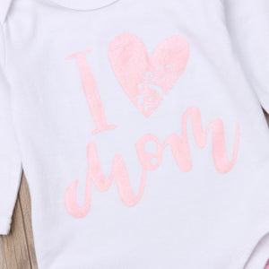 Baby Girl Suit with Letter Print