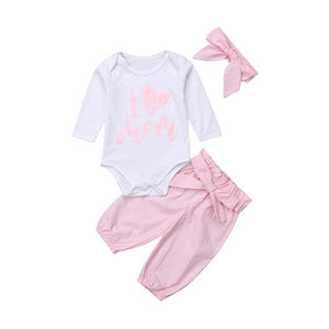 Baby Girl Suit with Letter Print
