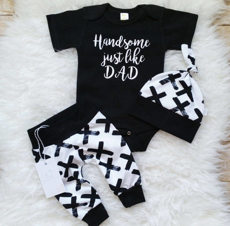 fun baby boy outfit sets front view