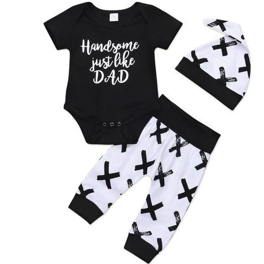 Baby Boy Outfit Sets With Fun Letterprint