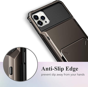 iphone 8 case with card holder anti-slip