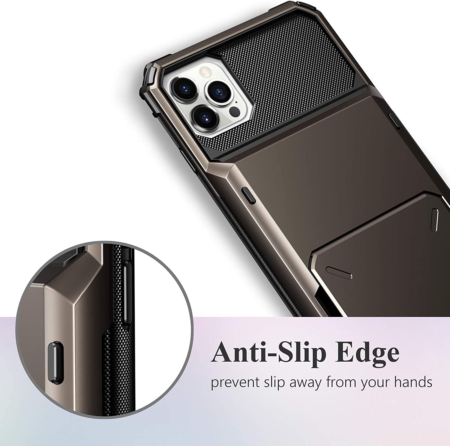 iphone 7 case with card holder anti-slip