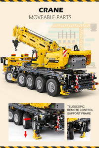Remote Control Truck | MOULD KING | High-Tech Motor Power Mobile Crane 2590 Pcs