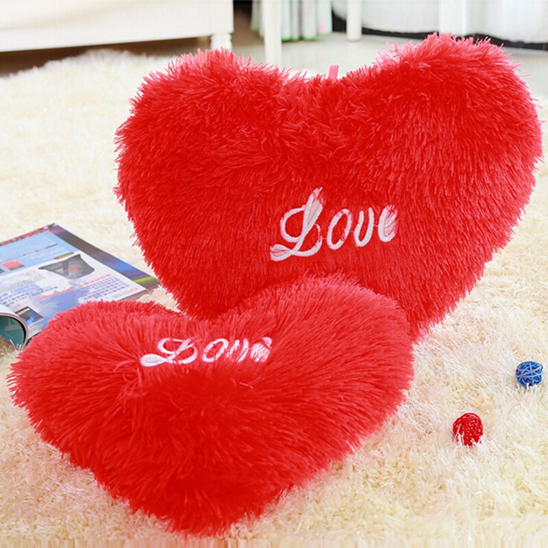 Red Heart Shaped Pillow