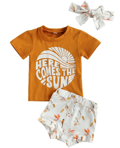 Baby Girl Summer Suit | Girl Short Print T Shirt | Smart Parents Store