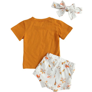 Baby Girl Summer Suit | Girl Short Print T Shirt | Smart Parents Store