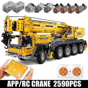 Remote Control Truck | MOULD KING | High-Tech Motor Power Mobile Crane 2590 Pcs