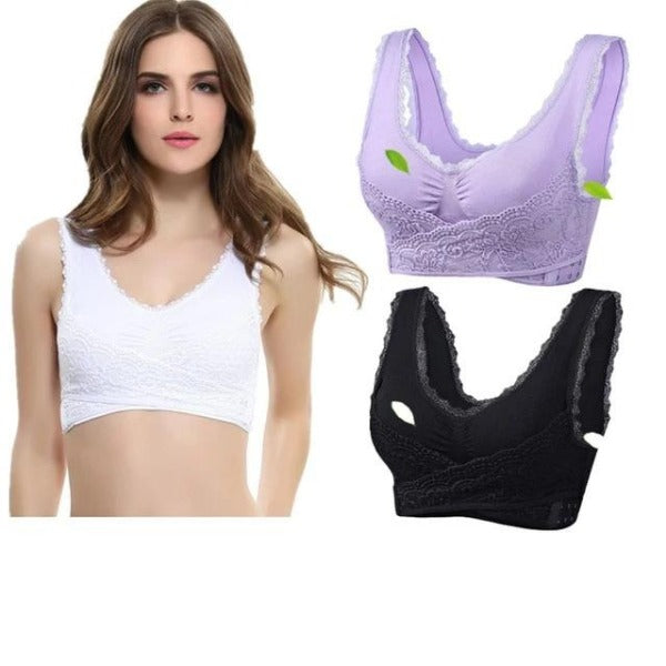 in our online store you can buy 3 pack cross front side buckle bra in colour black  and white and lavender  with free shipping and 30 day return
