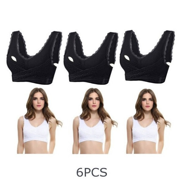 in our online store you can buy 6 pack lace cross bra in colour black and white with free shipping and 30 day return