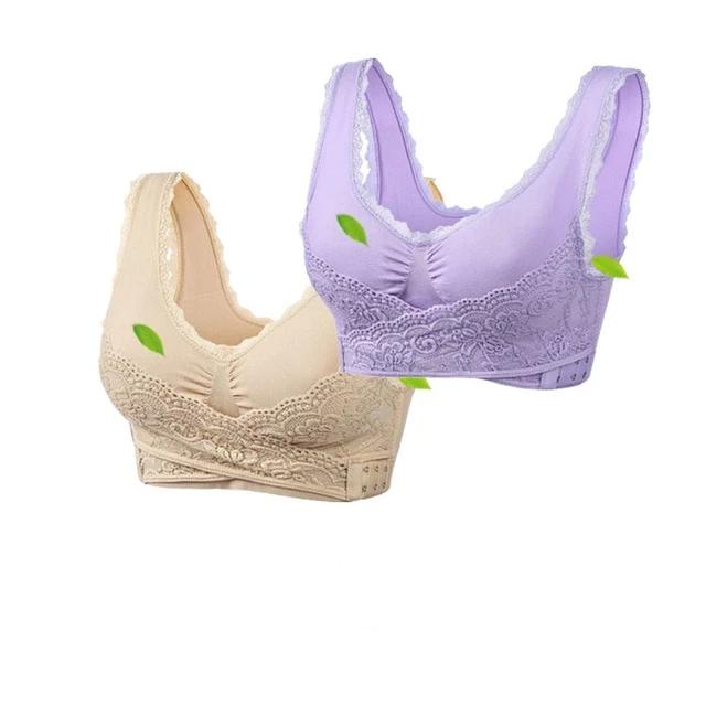 in our online store you can buy 2 pack wireless cross lace bra in colour nude and lavender 