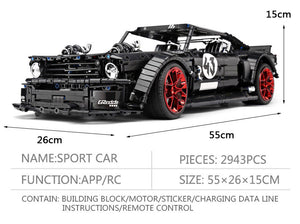motor power sport car model black