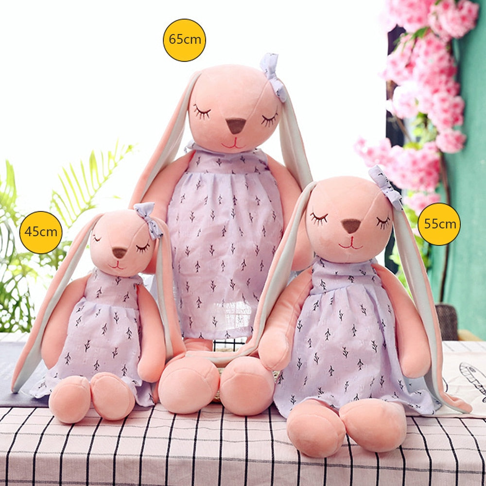 FAST DELIVERY 18"/22"/25" Long Ears Rabbit Plush Doll Toy Bunny Stuffed Plush Toy for baby Rabbit Sleeping Mate
