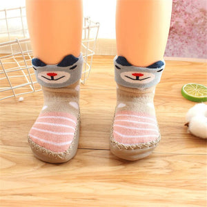 Baby Socks With Rubber Sole, 3 Pack