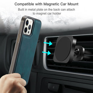 mobile phone cases with card holder compatible with magnrtic car mount