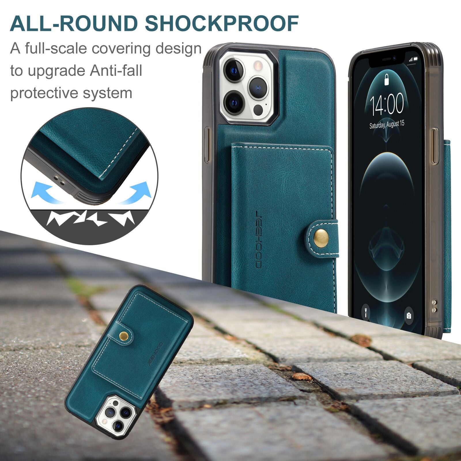 mobile phone cases with card holder shockproof