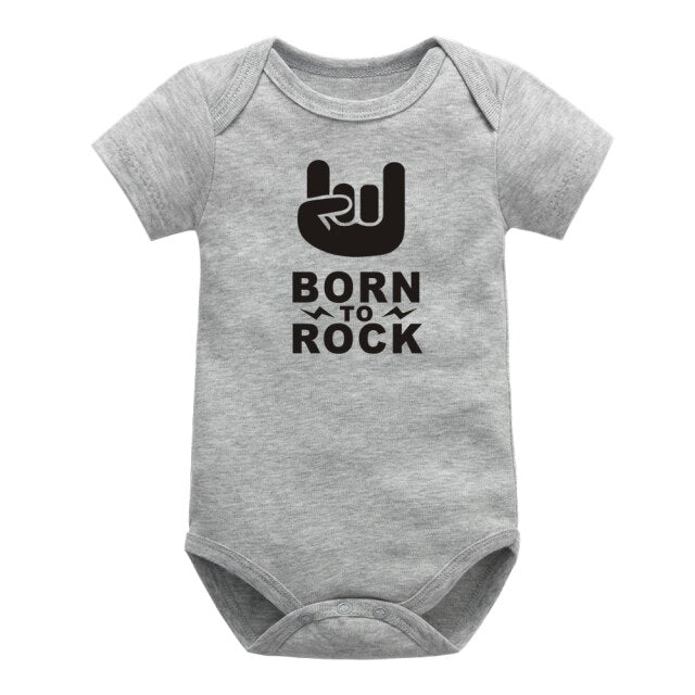 Summer Baby Bodysuits, Born To Rock