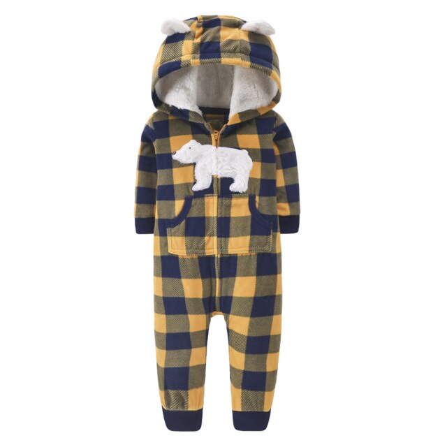 Hooded Winter Jumpsuit Babies Toddlers