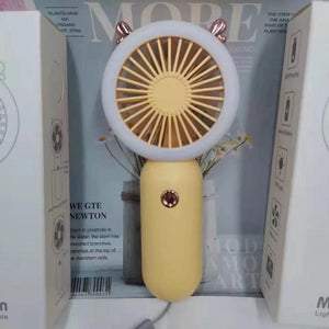 Mini Portable Fan with LED Light | Handheld Fan