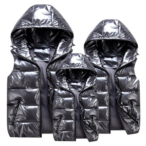 Hooded Vest Womens Mens Kids | Matching Family Outfits