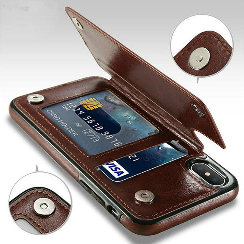 iphone 7 cardholder cases brown