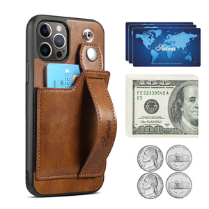  leather mobile phone cases with card holder and cash holder