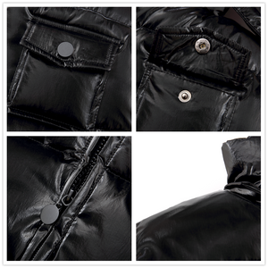 black snowsuit details