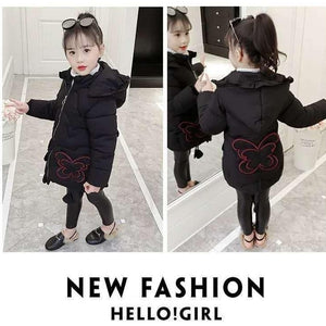 Stylish Winter Coats For Girls With 3D Butterfly